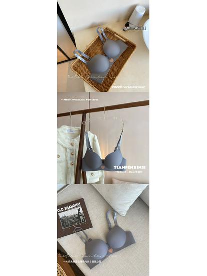 Seamless Push-Up No Underwire Bra for Girls - Anti-Sagging, Three-Row Hook & Eye.