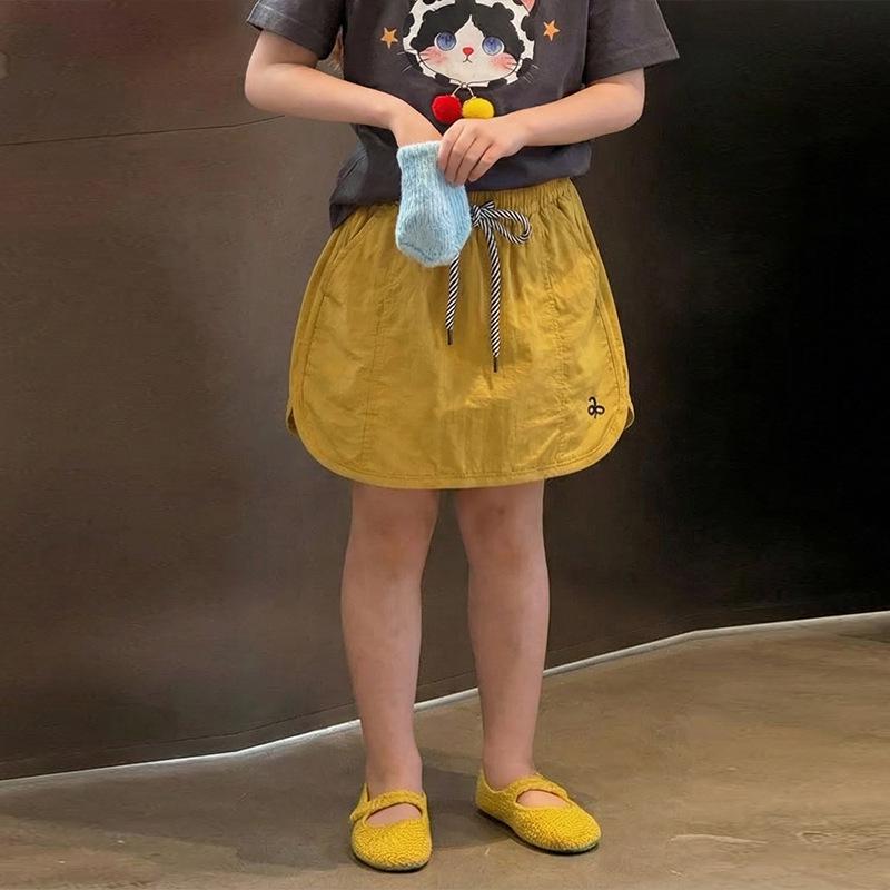 Girls Summer Lace-up Short Overalls: Stylish, Versatile, Anti-exposure Skirt 110 cm