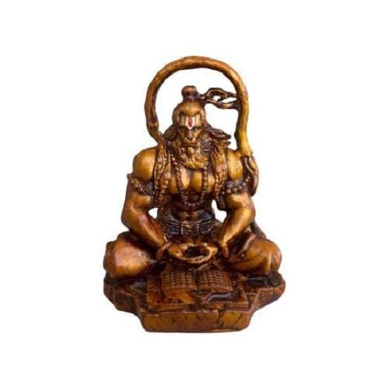 Hanuman Ji Murti Lord Bajrangbali Dhyan Mudra Meditation for Home Car Dashboard Decorative Showpiece -11 cm