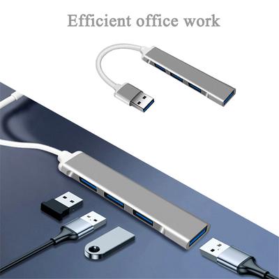 Universeller Hub für Computer und Automobile 4-Port USB3.0 Ultra-Mini Aluminiumlegierung grau