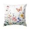 1Pc Spring Butterfly And Flowers Pillow Cover For Home Living Room Bedroom Sofa Office Decorative Pillowcase Soft Throw Pillows