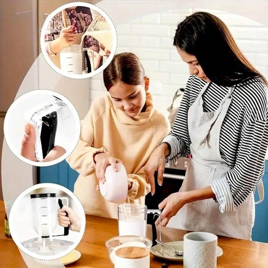 1 Stück Teigtrenner zum Backen - mit Messmarkierungen und leicht zu reinigender Antihaftbeschichtung für präzises Ausgießen