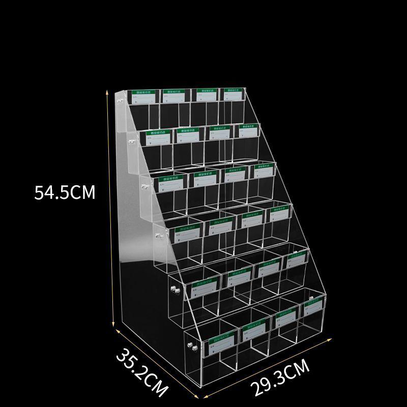Scaffale Supermercato in Acrilico con Porta Prezzo Espositore Penne Negozio Cancelleria Portapenne Matita Penna Neutra Scala Scaffale Pagoda