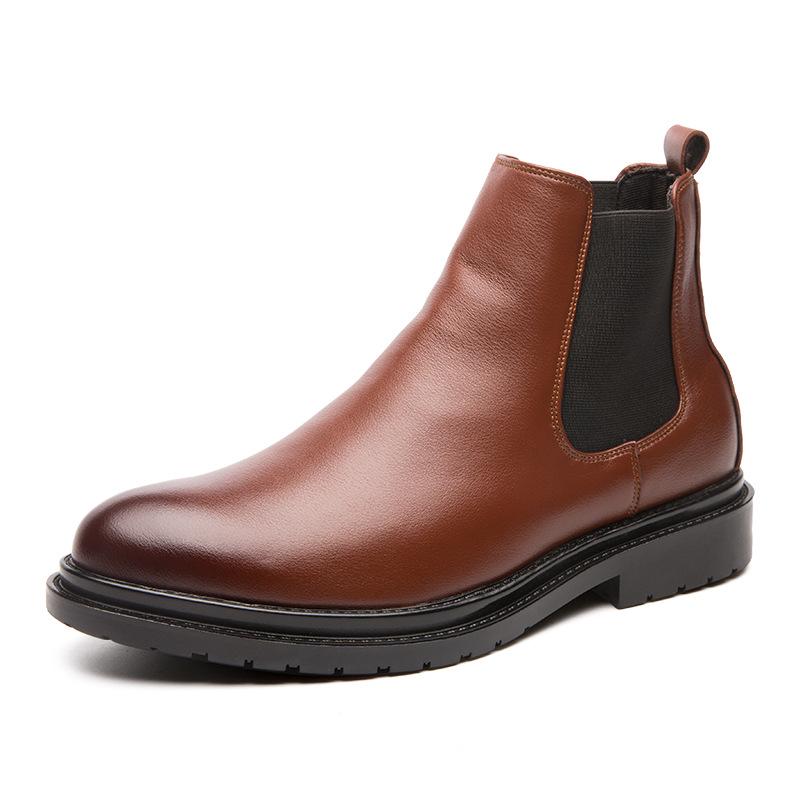 Men s Retro Chelsea High-Top Business Casual Boots - British Fashion Collection 43