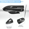 Exterior Door Handle Bowl Cover Trim Set for Toyota Camry LE SE XLE XSE 2018-2024 8th 8.5th Gen Door Handle Cover Protector Black Carbon Fiber