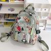 Student Schoolbag Female Bear Print Backpack Graffiti Junior High School Student Small Backpack