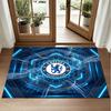 Chelsea FC Design Crystal Velvet Rug Soft Decorative Mat for Bedroom Entrance