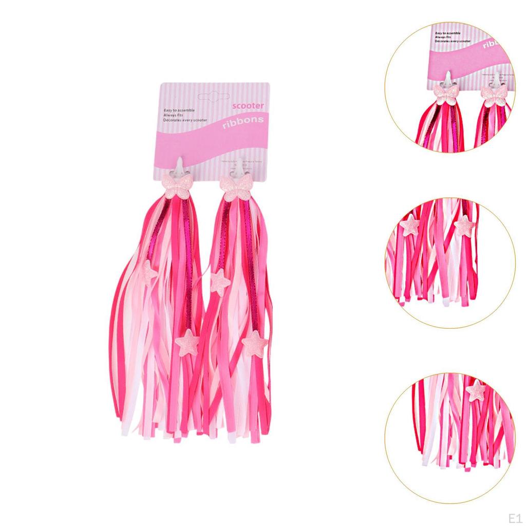 2 Pieces Bichcles Tassels Biños Girls Easy Atect for Bicycle Balance Bike Decoration Children