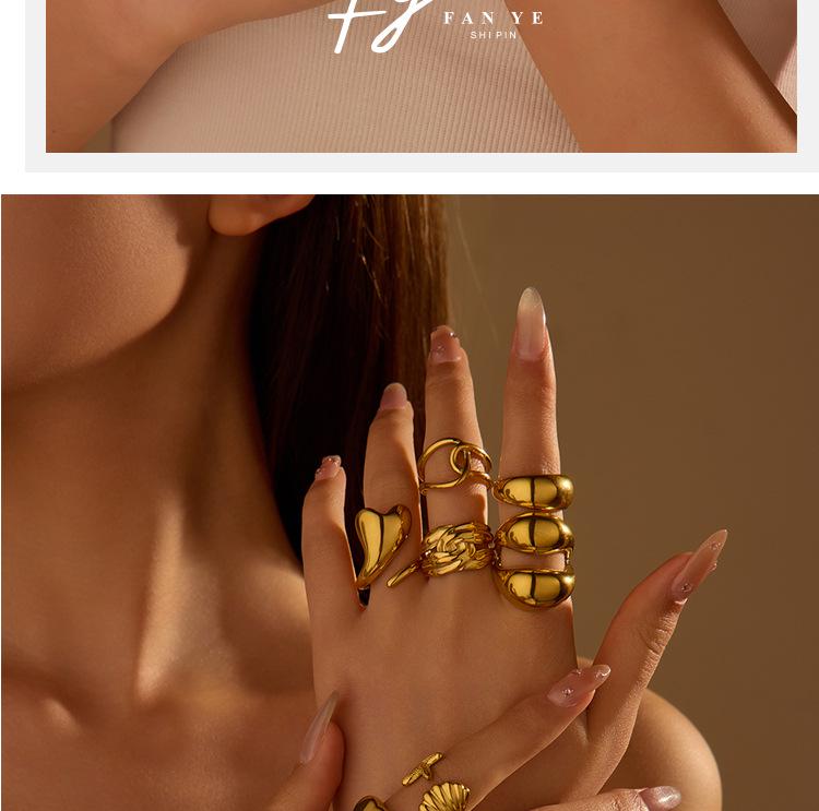 Chic Women's Open Stainless Steel Geometric Ring