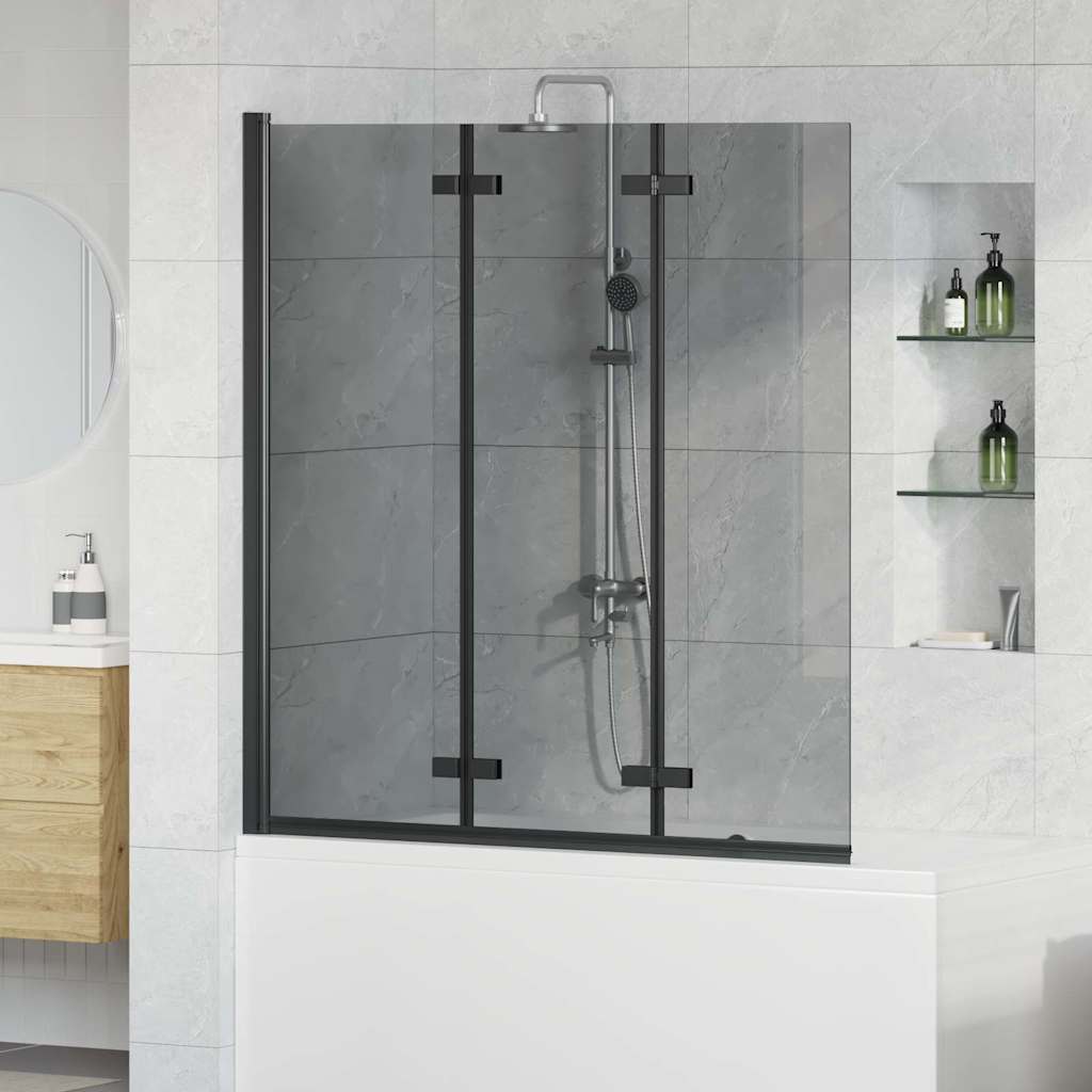 Faltbarer Duschwand Schwarz 130 x 138 cm