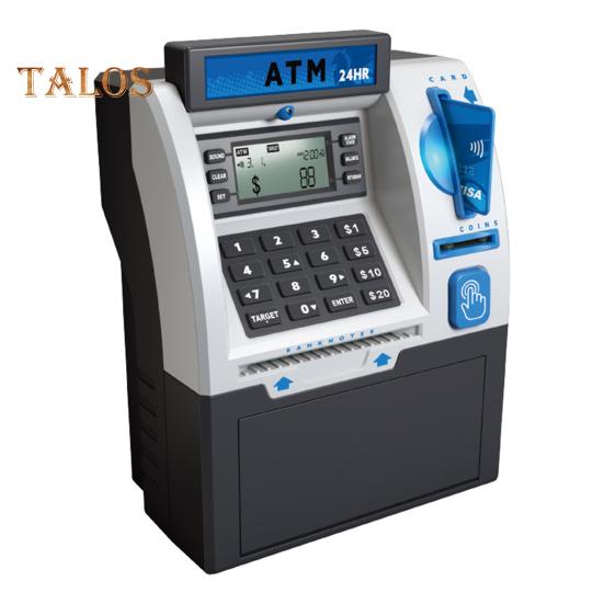 Dziecięcy bankomat Skarbonka Zabawka z Kartą Elektroniczna Gotówka Moneta Oszczędnościowa Skarbonka Edukacyjna Automatyczna Hasło Bankomat Maluchy Chłopcy Dziewczęta Prezent