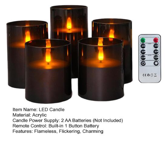 Flameless Led Candles Battery Operated Flickering Fake Electric Pillar Candles