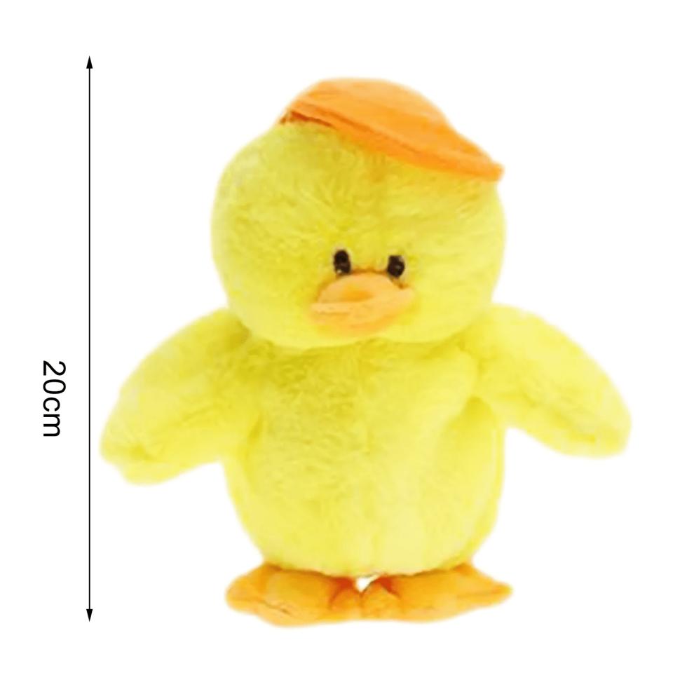 Talking Singing Duck Toy Repeats What You Say Walking Duckling Electric Interactive Animated Toy Speaking Plush Buddy Gifts for Toddlers, Yellow, 8''