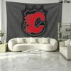 Calgary Flames Kunst Wandteppich Ästhetischer Wandbehang Bedruckter Stoffdecke Dekorative Wandteppiche für Schlafzimmer Wohnzimmer Heimdekoration