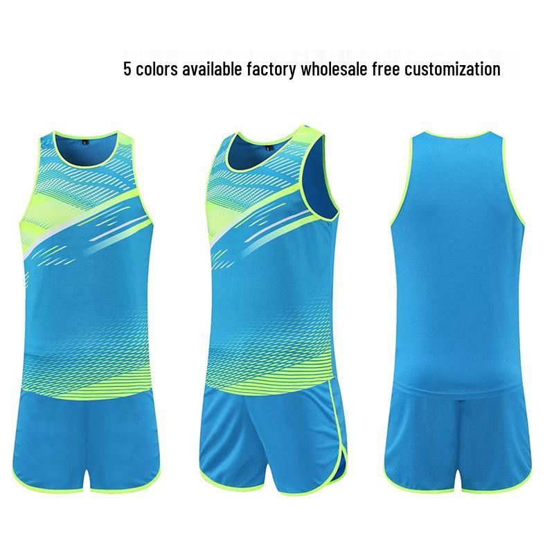 Unisex Quick-Dry Sweat-Wicking Track and Field Training Uniform Set