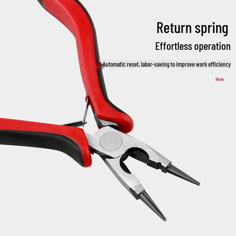 Round Nose Pliers for DIY Jewelry Making - Black/Red Handle