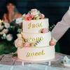 64pcs DIY Acrylic Cake Alphabet Number Top Combination Number and Alphabet Cake Decoration Wedding Baby Shower Cake Decoration