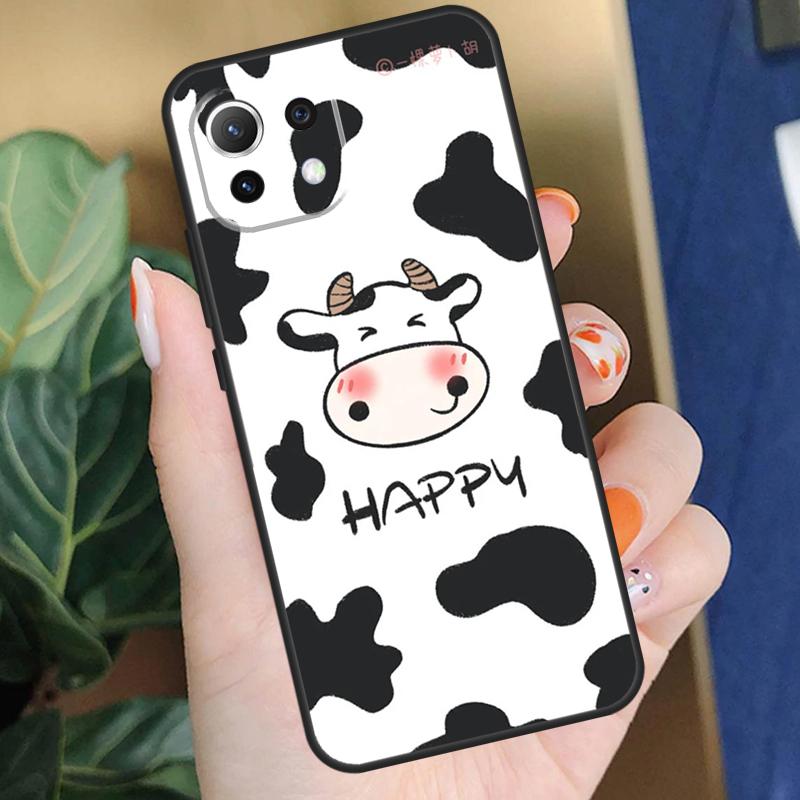 Milk Cow Skin Print Luxury Case For Xiaomi 15T 14T 13T Pro 14 15 Ultra 17 Pro Max POCO X7 F8 Pro X5 X6 F5 F6 F7 Coque