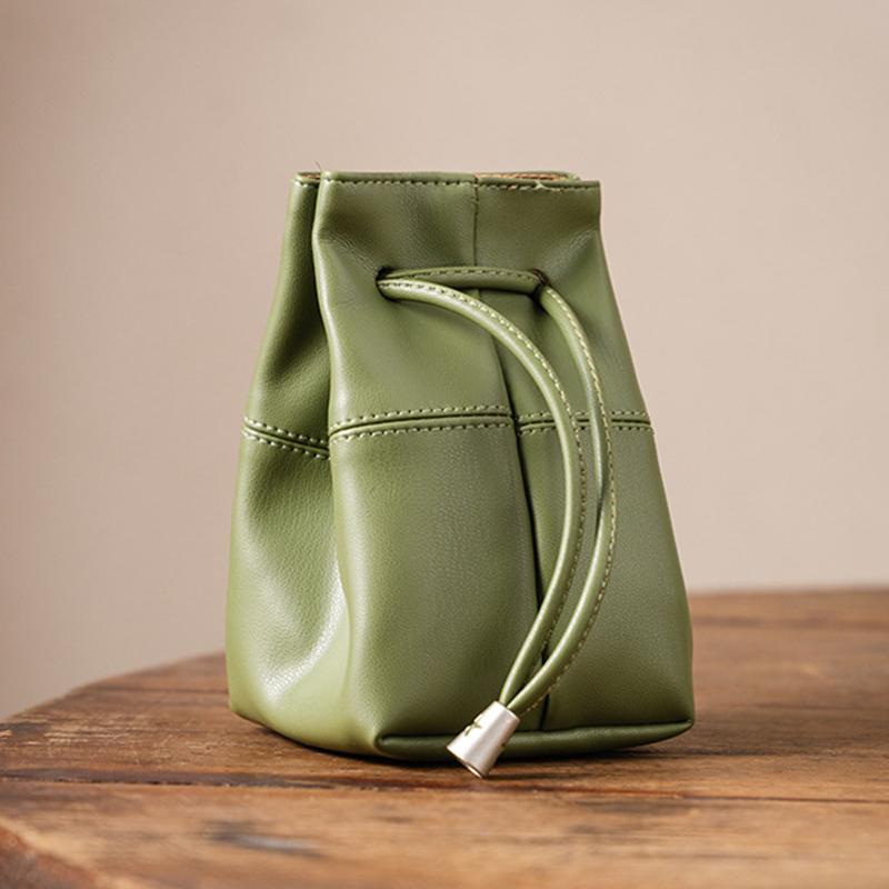 Portable Teapot and Teacup Storage Bag, Tea Set Accessories Bag, Jewelry Leather Bag, Home Storage Drawstring Bag
