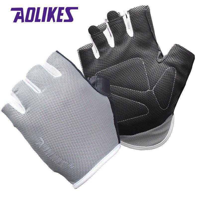 Fahrradhandschuhe Halbfinger Atmungsaktiv Lycra Rutschfest Für Outdoor-Übungen