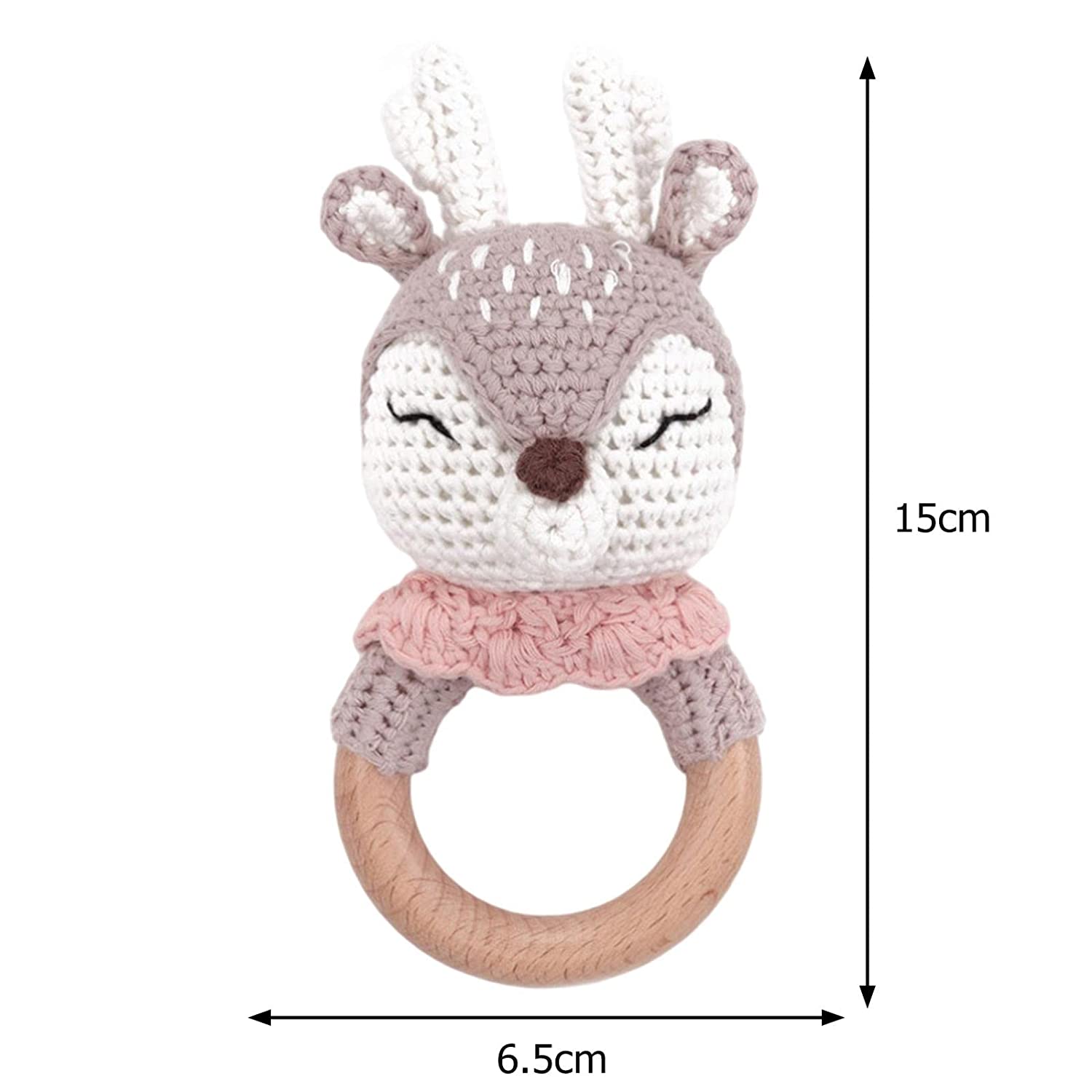 Деревянная детская погремушка Монтессори — фото 3