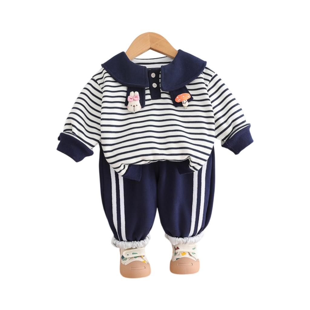 Uformelt langermet sett for barn, komfortable hverdagsantrekk