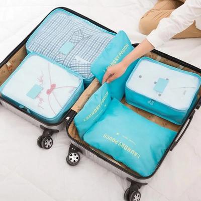 6PCS Large Size Travel Organizer Portable Suitcase Organizer Clothes Shoes Makeup Bag Luggage Organizer Travel Storage Bag