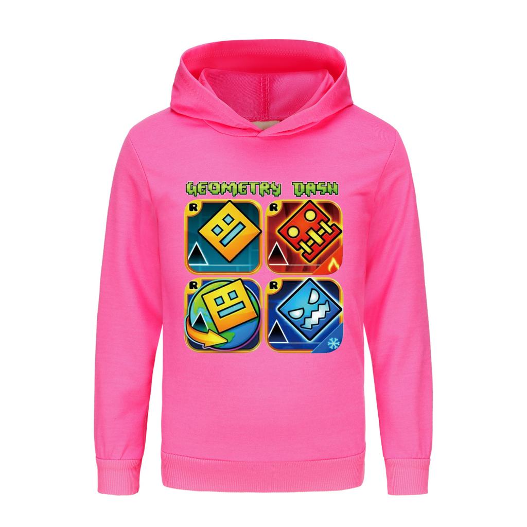 Geometry Dash Kleidung Kinder Frühling Herbst Hoodies Baby Jungen Kapuzenpullover Kleinkind Mädchen Lässige Oberbekleidung Kinder Jacken