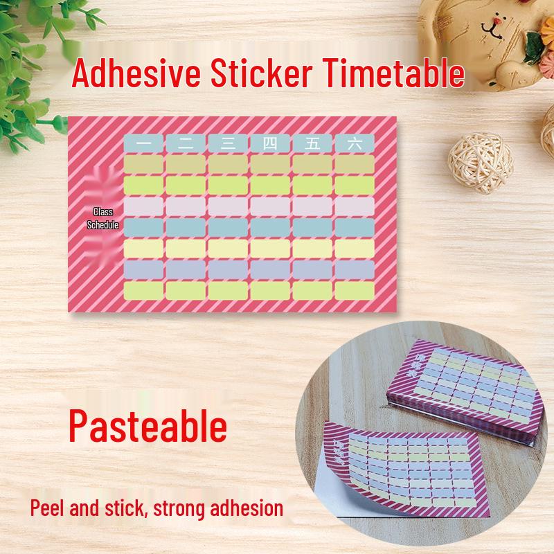 Adhesive Schedules & Plan Cards for Elementary Students - Stickers & Self-Discipline Tools розовый