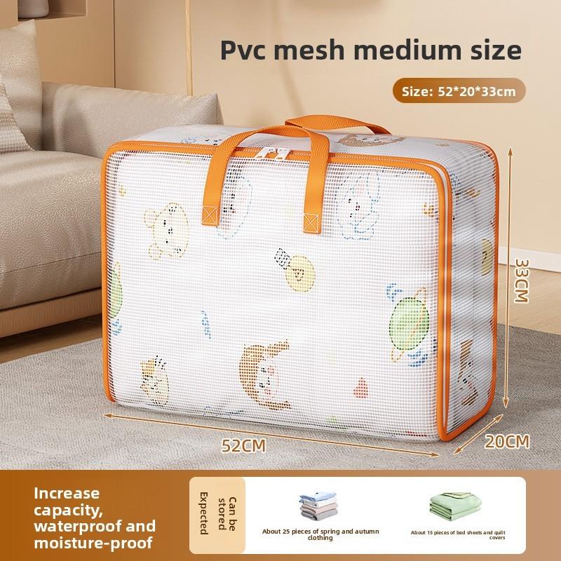 Pvc Moving Storage Bag With Handles For Bedroom And Travel Organization