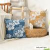 Hawaiian Flowers Cushion Cover Natural Linen Organic Fabric DoubleSided Printing Couch Pillow Covers Home Decor