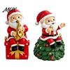 Singing Santa Claus Decoration Christmas Figurine,Cartoon Saxophone Resin Festive Decor Statue, Sitting Desktop