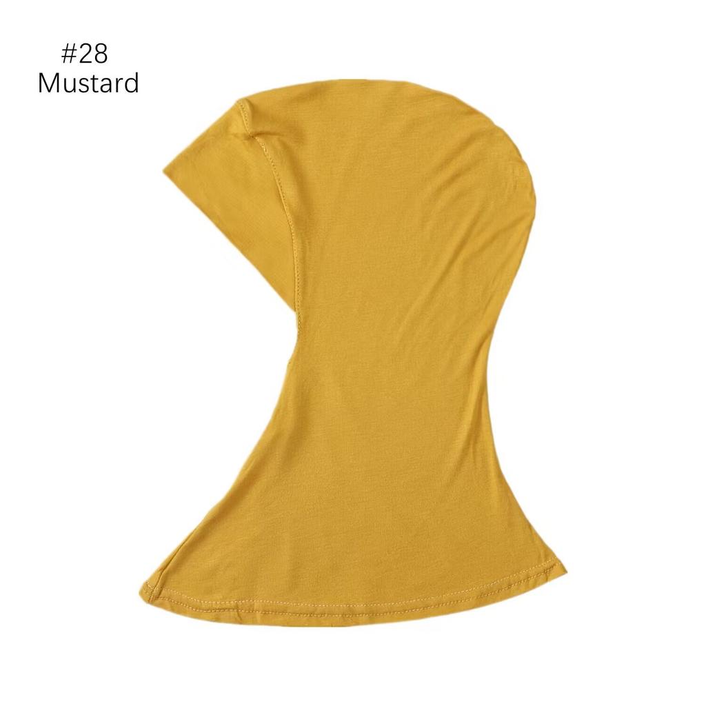Classic Practical Muslim Hijab Inners Stretchable Jersey Cotton Tube Cap Shawl Bottom Women Headscarf Bonnet 28 Colors One Size