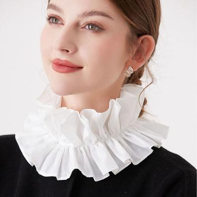 Black White Fake Collar Detachable Bow Tie Elegant Decorative Collar  Shirt Blouse Decorative