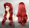 70 cm Die Kleine Meerjungfrau Roter Perückenkörper Synthetisches Welliges Haar Cosplay Perücken Prinzessin Ariel Perücke Rollenspielkostüm