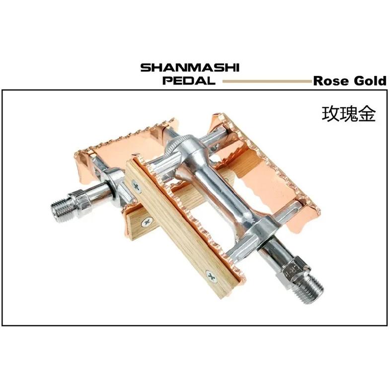 New Non-slip Pedal Ultralight Bike MTB Road Bike Pedal Cycling Classical Retro Wooden Styles Bicycle Pedals
