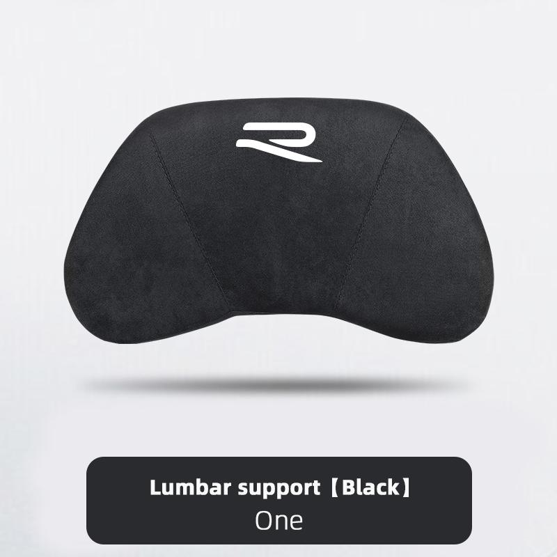Suede Headrest Car Breathable Memory Foam Neck Pillow For VW Jetta Golf Passat Polo CC Tiguan Arteon Touareg Taigo Caddy Hub Cap EF1
