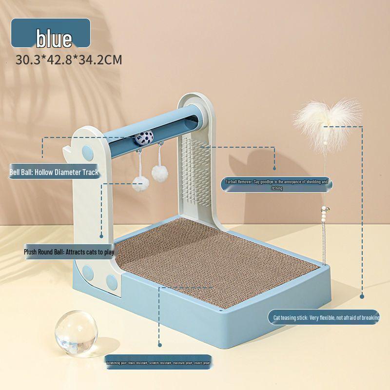 Durable Multifunctional Cat Scratching Board for Kittens (0-6 Months) - Wear-resistant Corrugated Cardboard for Claw Sharpening, No Shedding.