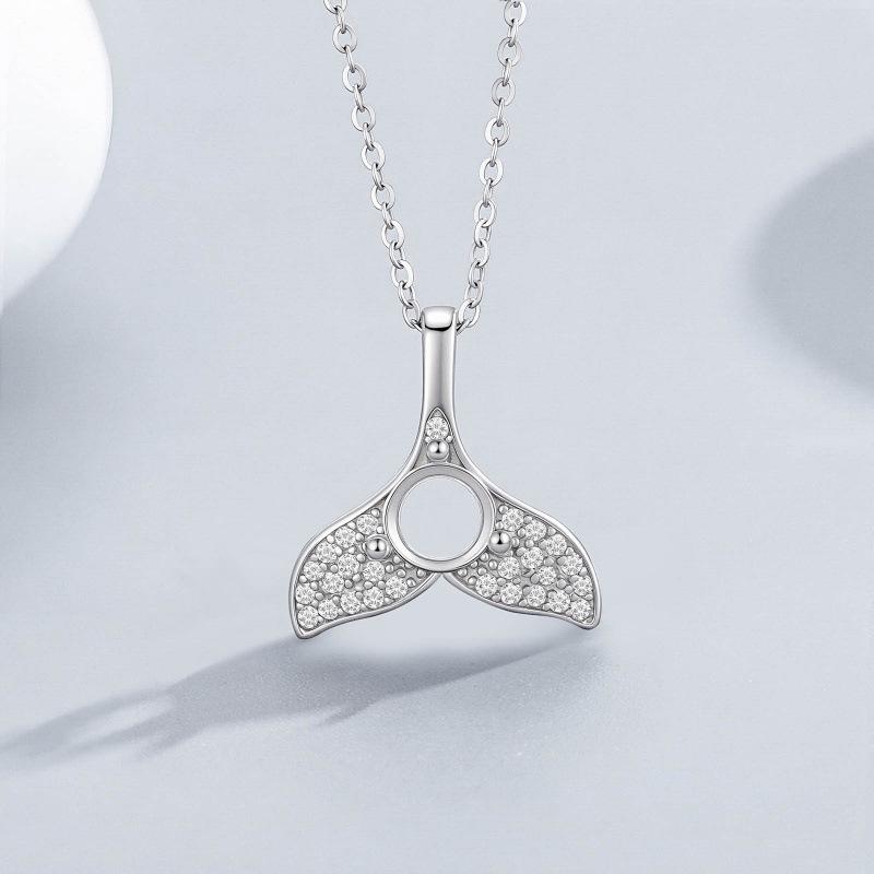 S925 Sterling Silver 5.2mm DIY Fishtail Mermaid Necklace Clavicle Chain