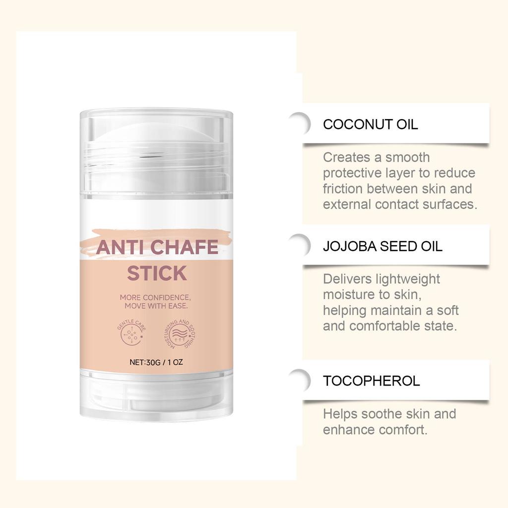 Anti-Friction Skin Balm Stick Feet & Heels, Forearms Moisturizing Relieves discomfort from friction Daily care