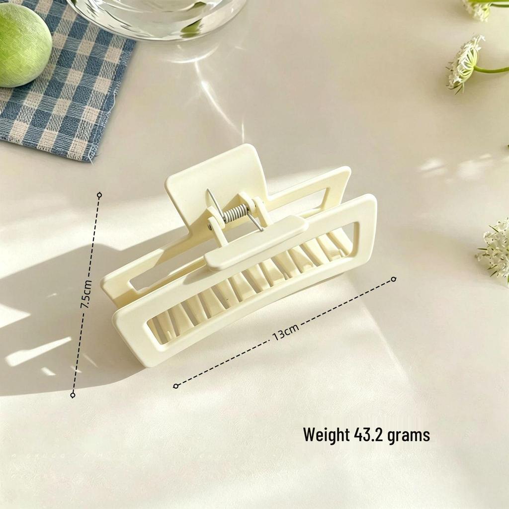 Extra Large 13cm Square Shark Hair Clip for Voluminous Hairstyles