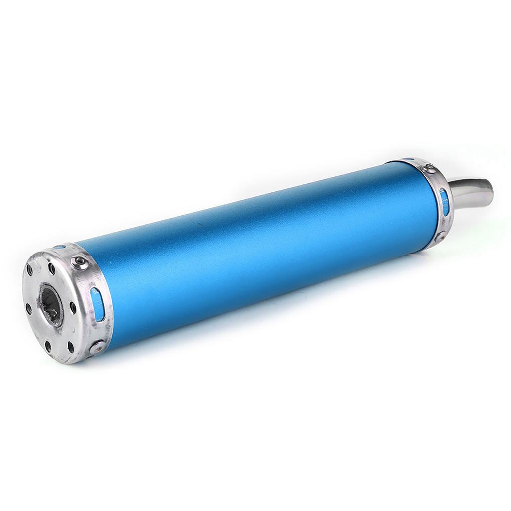 Stainless Steel Exhaust Muffler Silencer 20mm 0.8in Modified Parts for 2 Stroke MotorcycleBlue