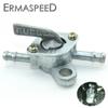Motorcycle Motocross Fuel Tank Taps Oil Gas On-Off Switch Silver Aluminum Petrol Cock Petcock Universal for Off Road