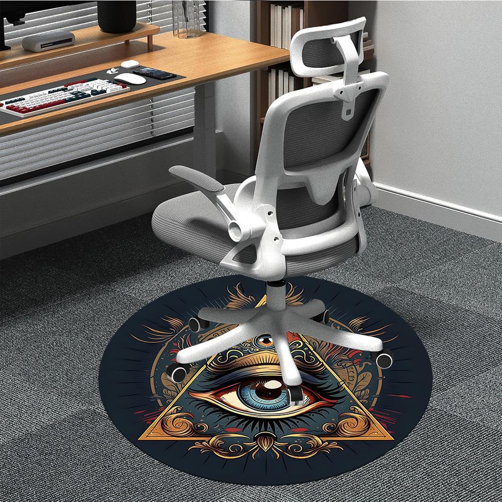 

1pc EYE PYRAMID Chair Carpet for Office, Soft Comfortable Mat For Office, Living Room, Bedroom, Machine Washable Carpet yy251112119 80cm by 80cm