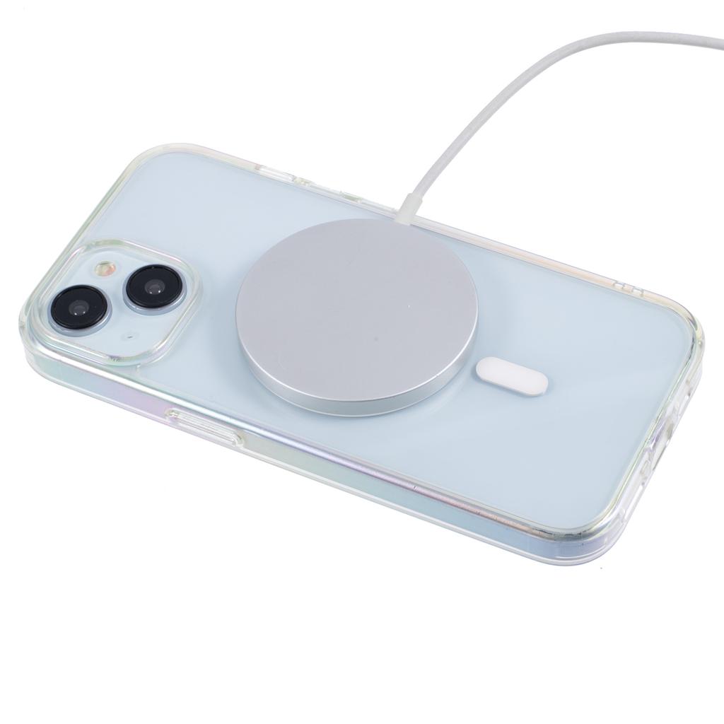 KIGC For iPhone 15 Case Compatible with MagSafe Dazzling Color TPU+PC Phone Back Cover
