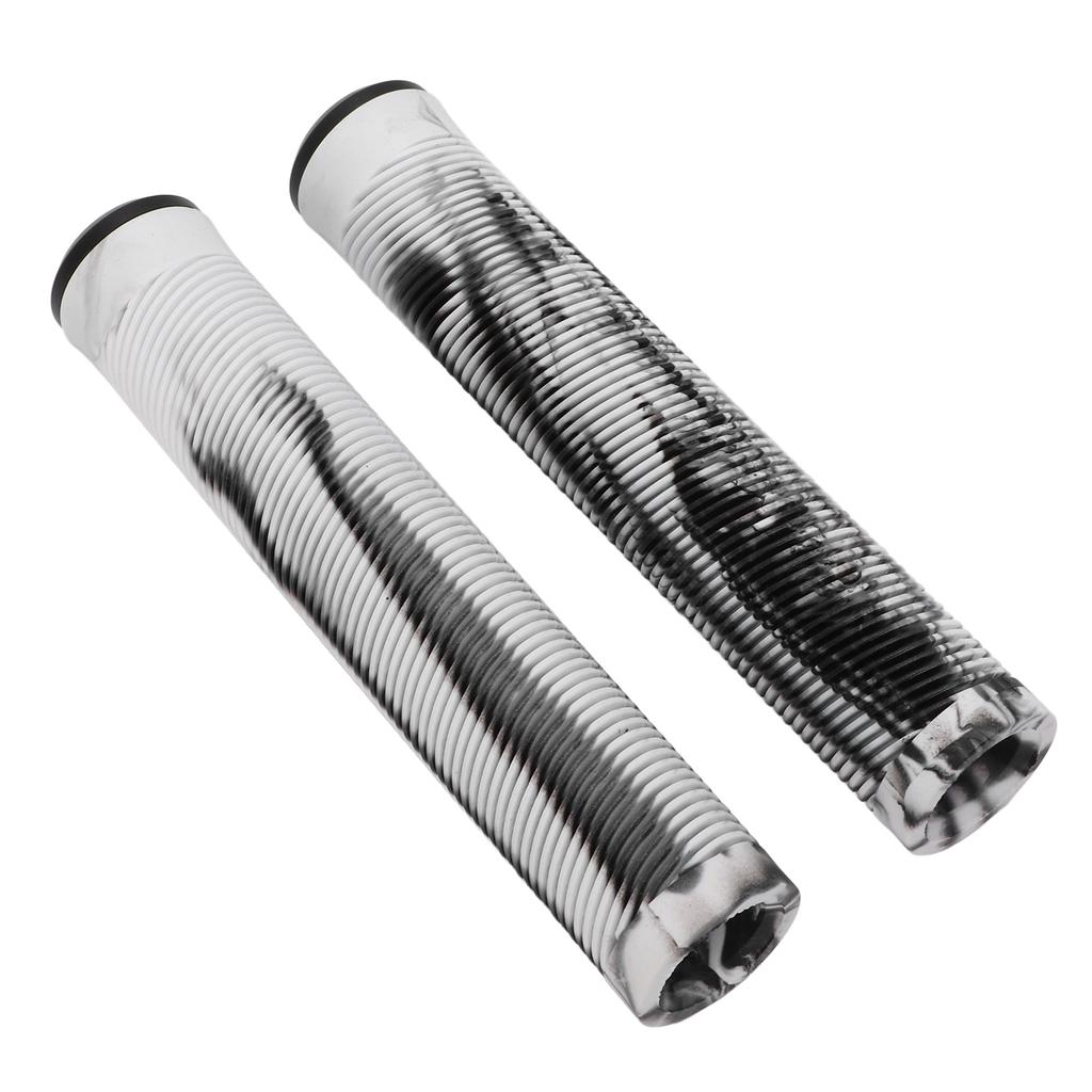 1 Para 16cm Chwyty Kierownicy Rowerowej Miękka Guma TPE Antypoślizgowe Chwyty Kierownicy do Roweru z Ostrym Kołem Szary