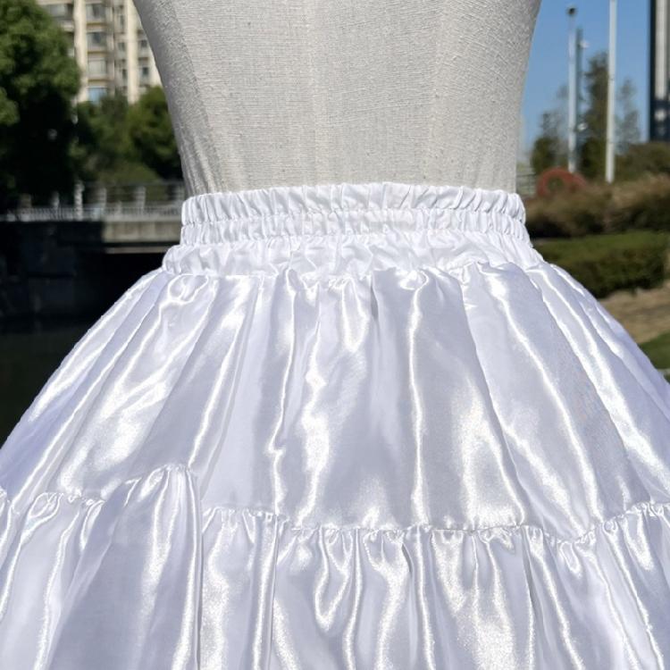 Girls Lace Petticoat Women Lolita Costume Underskirt Lovely Elastic Short Skirt