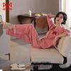 Mao Ren Women's Berry Red Striped 100% Cotton Pajama Set