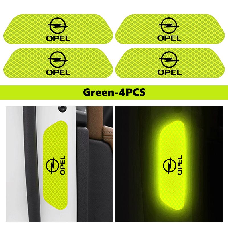 For Opel Car Door Sticker Safety Warning Reflector Tape Decal Auto Accessories ADAM ASTRA J K CORSA E INSIGNIA MOKKA VIVA Meriva