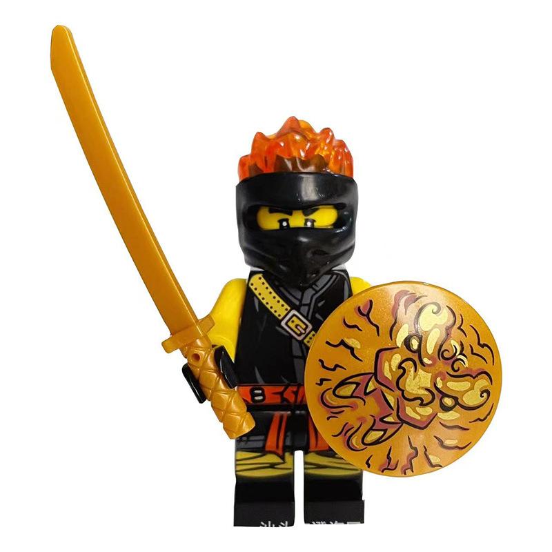 Ninja Warrior Superhero Doll With Weapon Single Building Block Assembly Toy